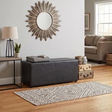 Delhi Faux Leather Bench